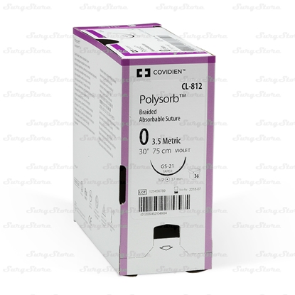 Picture of XX5214 POLYSORB рассасывающийся, 56-70 , 45 см, фиолетовый, 5-0, лигатура