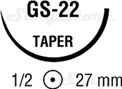 Picture of 8886196962 SURGILON нерассасывающийся, 45 см, черный, 0, с иглой GS-22