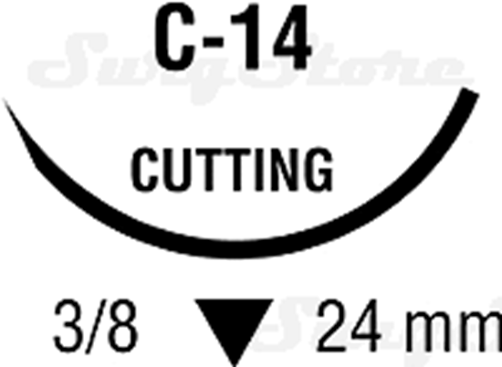 Picture of SL694 POLYSORB рассасывающийся, 56-70 , 75 см, фиолетовый, 3-0, с иглой C-14