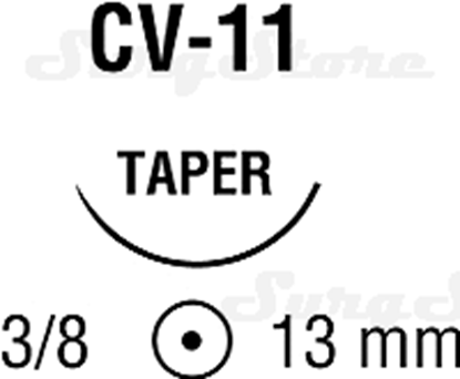 Picture of XX5122 CAPROSYN рассасывающийся, 56 , 75 см, неокрашенный, 6-0, с иглой CV-11
