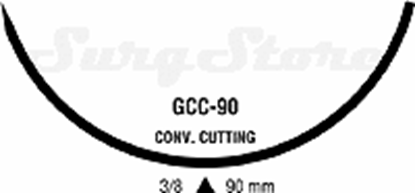 Изображение CS791 SOFSILK нерассасывающийся, 100 см, черный, 2-0, с иглой GCC-90