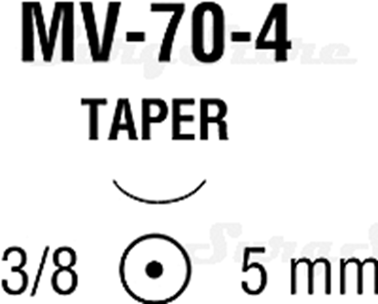 Picture of N2514 MONOSOF нерассасывающийся, 13 см, черный, 10-0, с иглой MV-70-4
