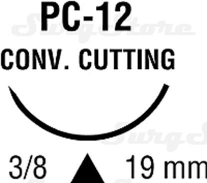 Picture of SL1654 POLYSORB рассасывающийся, 56-70 , 45 см, неокрашенный, 3-0, с иглой PC-12