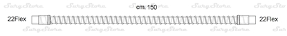Picture of 285/5063 трубки дыхательные DAR MEDTRONIC-COVIDIEN, гладкоствольные, поливинилхлорид (ПВХ), взрослые, диаметр 22 мм, 22Flex коннектор пациента, 22Flex коннектор ИВЛ, длина 150 см, стерильно
