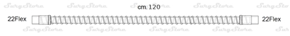 Picture of 285/5062 трубки дыхательные DAR MEDTRONIC-COVIDIEN, поливинилхлорид (ПВХ), взрослые, диаметр 22 мм, 22Flex коннектор пациента, 22Flex коннектор ИВЛ, длина 120 см, стерильно