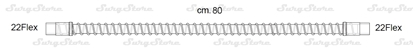 Picture of 285/5060 трубки дыхательные DAR MEDTRONIC-COVIDIEN, гладкоствольные, поливинилхлорид (ПВХ), взрослые, диаметр 22 мм, 22Flex коннектор пациента, 22Flex коннектор ИВЛ, длина 80 см, стерильно