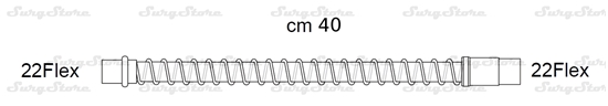 Picture of 285/5058 трубки дыхательные DAR MEDTRONIC-COVIDIEN, гладкоствольные, поливинилхлорид (ПВХ), взрослые, диаметр 22 мм, 22Flex коннектор пациента, 22Flex коннектор ИВЛ, длина 40 см, стерильно