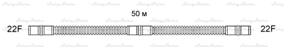 Picture of 290/5035 трубки дыхательные DAR MEDTRONIC-COVIDIEN, гофрированные, полиэтилен (ПЭ), взрослые, диаметр 22 мм, 22F коннектор пациента, 22F коннектор ИВЛ, длина 5000 см, нестерильно